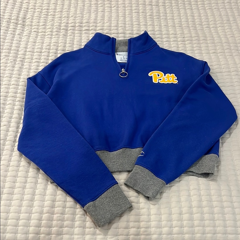 Pitt Panthers cropped Quarter-Zip Sweatshirt